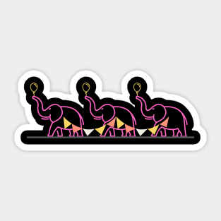 Pink Elephants on Parade Sticker